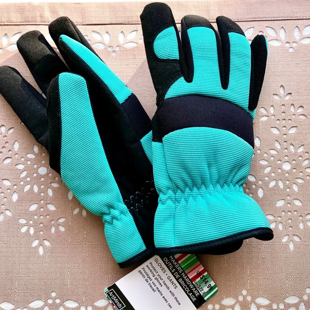 NWT Artminds Teal Hand Protection Working Gloves Size: Medium